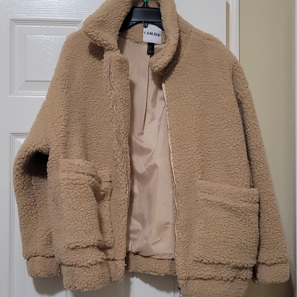 I.AM.GIA Sherpa lined jacket (tan)